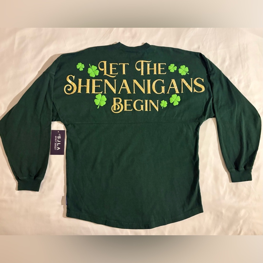 Let The Shenanigans Begin Saint Patrick’s/St. Paddy’s Day Spirit Jersey Size XS